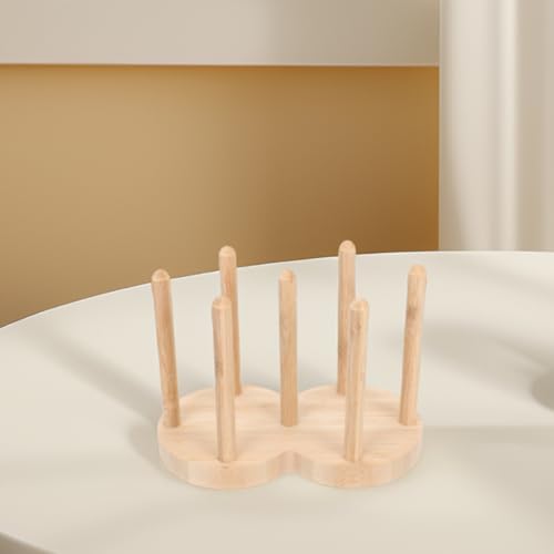 Organisateur en bois pour gobelets jetables NUOBESTY à 2 compartiments