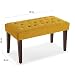 Versa 19501415 Banco pie de Cama Taburete Color Amarillo Mostaza, Telas, 45...