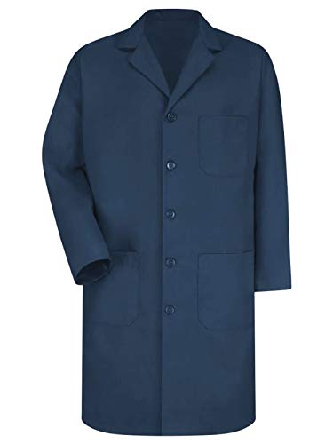 Averill's Sharper Uniforms Men's Color Regular Buttons/Exterior Chest Pocket Lab Coat, Size: Medium, Navy