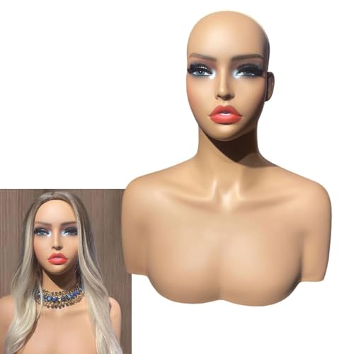 Tête de mannequin avec support pour perruque et colliers - 6