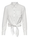 ONLY Damen Onllecey Knot Dnm Shirt Noos Bluse, Cloud Dancer 2, XS EU