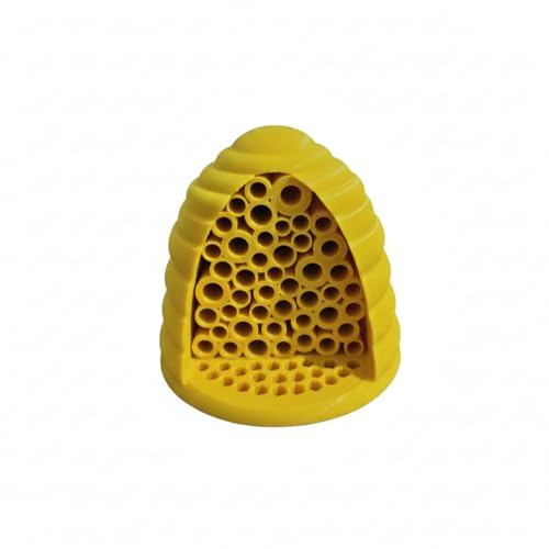 Solitary Bee Hive House - Natural Habitat Shelter Nest for Mason Bees and Leafcutter Bees - Backyard Pollinator Hotel