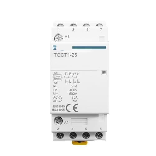 Contacteur ca domestique TOCT1 4NO commande 110V pour couper 4 lignes en 230V