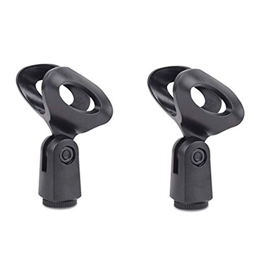 Universeller Mikrofoncliphalter mit 5/8"Stecker auf 3/8" Gewindeschraubenadapter für Mikrofone in Standardgröße 2er-Set