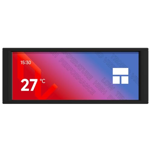 Image of Thermalright Trofeo Vision LCD Black 6.86-inch IPS Widescreen, 1280x480 Resolution, with Flexible LCD Screen Placement Options