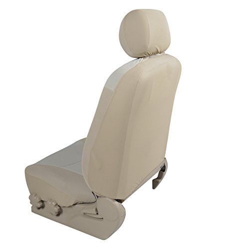 N16103 Tan-Fabric 2 Front Car Seat Covers For C-Max Edge Edge Fiesta (Se) Focus (St) Mustang Taurus Escape Fusion Transit Connect 2020 2019 2018-2007 (Tan) #TOP4