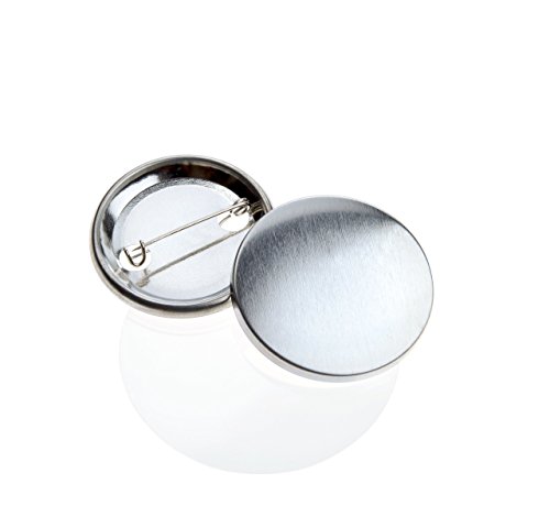 Buttonrohlinge 38mm (100 Stück) für Badgematic Buttonmaschine mit Sicherheitsnadel Cover
