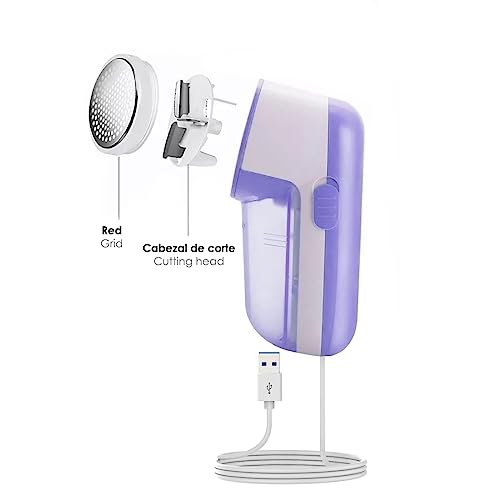 Miniatura 4 de Quitapelusas Eléctrico Morado Adecuado Para Todas Las Prendas - Removedor De Pelusas Portátil Profesional, Rasurador De Tela Para Jerseys