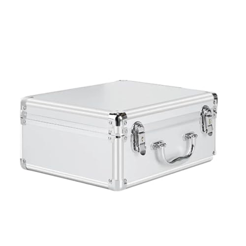 Maletín de aluminio con asa para documentos y organizador de almacenamiento seguro