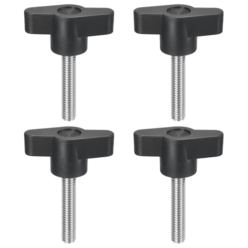 uxcell 4Pcs Clamping Screw Knob, M6 x 30mm Metric 304 Stainless Steel T Shaped Thumb Screws Handle for Quick Remove Hand Tightening Knob Replacement