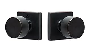 Sure-loc Bergen Vintage Oil-rubbed Bronze Square Modern Doorknob