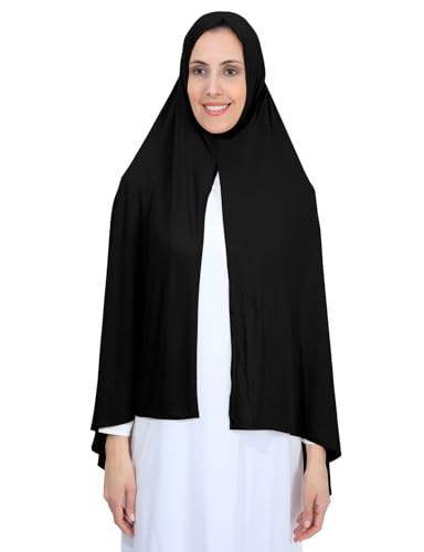 Non-See Through Instant Jersey Cotton Hijab Scarf for Women, Ready to Wear Muslim Head Scarf