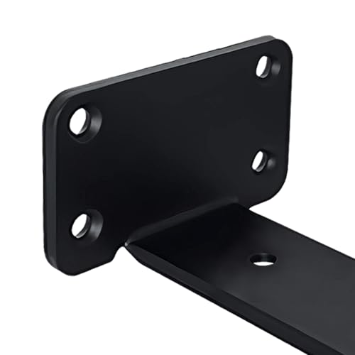 Support d'étagère robuste lot de 8 équerres 15 cm métal noir 5 mm - 8