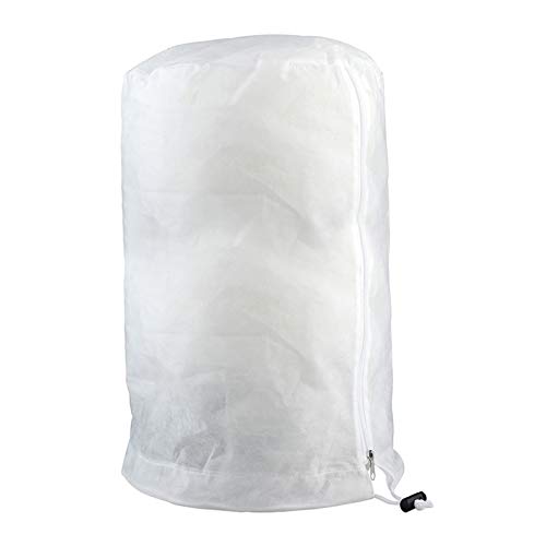 2 fundas protectoras para plantas de 100 cm x 100 cm, cierre de cremallera, con cordón, anticongelante, manta cálida para invierno en clima frío