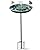Yiabivo Solar Powered Bird Bath with Fountains - Green, Sturdy Design, Multi-Functional for Bird Watching, Decor, Feeding
