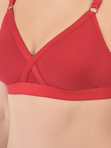 Image of Softline Women's Cotton Rich Wire-Free Non-Padded Balconette Bra Combo | Seamless, Breathable & Soft Fabric | Full Coverage & Everyday Comfort (Pack of 2)