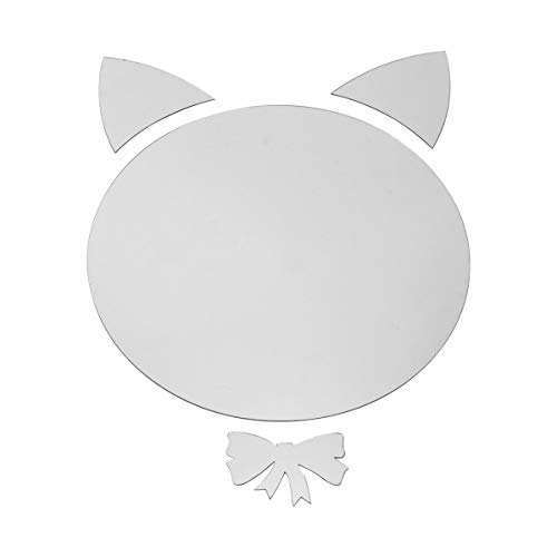 WINOMO 1Pc Acrílico Espelho Adesivo Espelho Gato Decalque Parede Espelho Decoração Adesivo Parede Ad