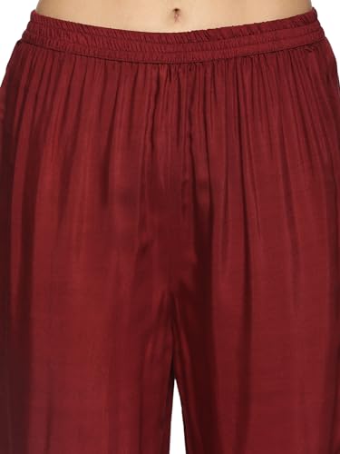 Image of RAJMANDIRFABRICS Silk Women's Muslin Embroidered Fabric With Solid Colour Full Salwar Suit Set