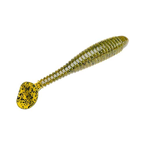 Strike King Rage Swimmer Fishing Lure, Soft Plastic Paddletail Minnow, Sleek Nose Cone, Softly Ribbed Body, Thin Tail