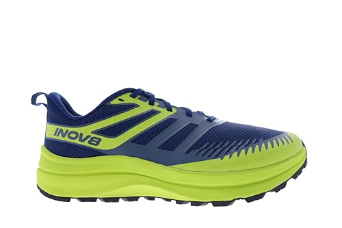 inov-8 Men's TrailFly Max Sneaker, Blue/Lime/Black, 11 Wide