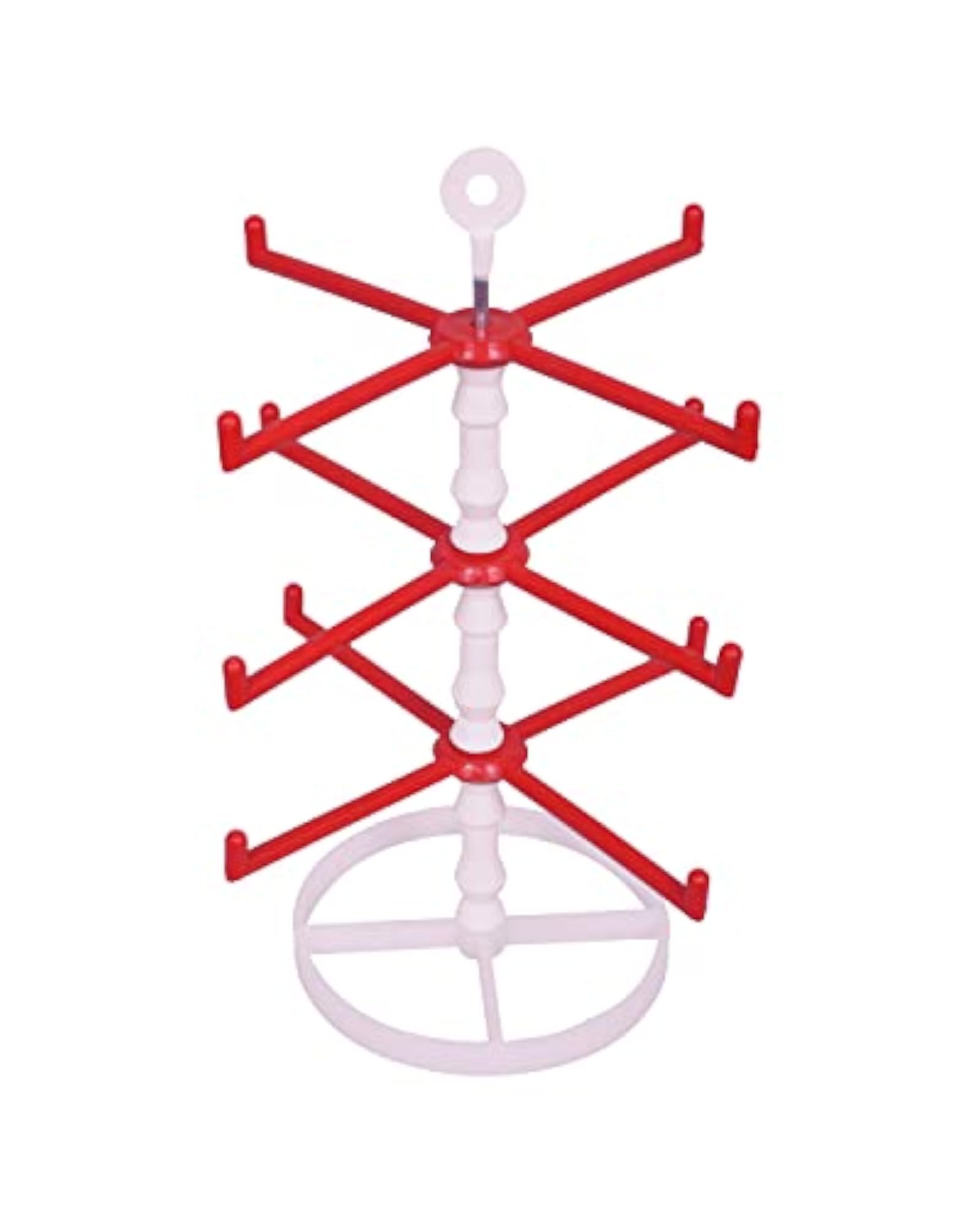 Plastic Rotating Red Bangle Stand for Organizing Bangles