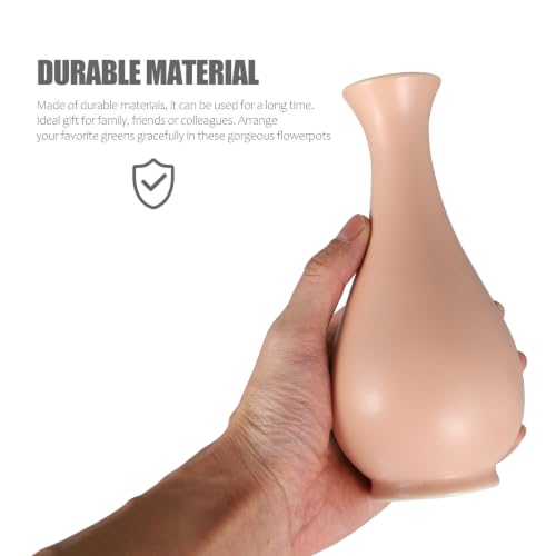 Jarrón de cerámica rosa moderno ABOOFAN macetero decorativo 5