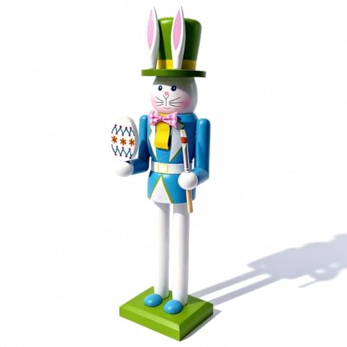 Casse-Noisette en bois bleu clair de 30,5 cm, une figurine de Pâques aux finitions artisanales