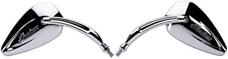 Rétroviseurs Moto 10mm - Pour Indian Chief, Chieftain, Vintage - Chrome, Tige Acier - Paire Neuf Sous Emballage