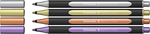 Schneider Paint-It Metallicliner 020 (épaisseur de trait 1-2 mm) étui de 8 pièces assorties