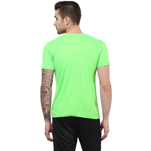 Image of berge' Men Instadry Dryfit Round Neck Sports Tshirt for Badminton, Running Activity, Casual Plain Tshirt for Men's, Regular Fit Gym Wear Tees, Half Sleeve Tshirt for Men for Exercise