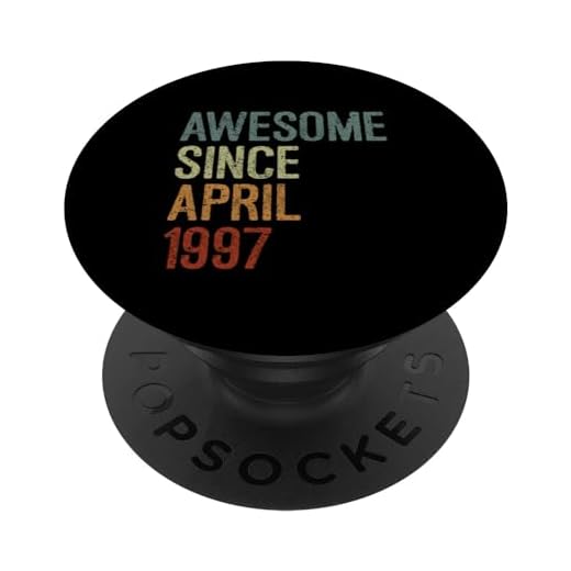 Impresionante desde abril de 1997, regalo de cumpleaños divertido retro PopSockets PopGrip Intercambiable