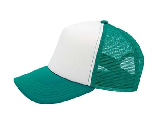 Image of NYFASHION101 Plain Mesh Trucker Hat - Breathable 6-Panel Daily Snapback Cap, Customizable Ideal for DIY Embroidery & Patches