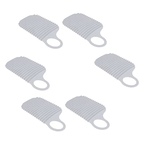 minkissy 6pcs Portable Hand-Washed Washboards Dual-Sided Laundry Scrubbing Boards Stripe Texture Design for Effortless Clothes Washing Compact and Convenient for Travel