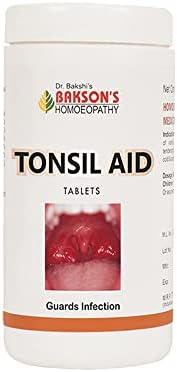 Dr. Bakshi's BAKSON'S HOMOEOPATHY Tonsil Aid | Helps Relieve Tonsil Pain & Inflammation, 200 Tablets
