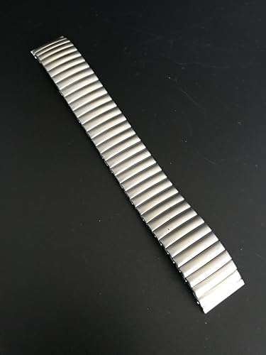 Dcasmo group Bracelet de Montre Fixoflex Mat pour Homme Vintage NOS 1960 1970 - Armis Bande Original en Acier Inoxydable Élastique - Strap d'Horlogerie Ancienne Traditionnelle (14 MM) – vue 6