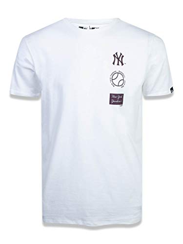 CAMISETA MLB NEW YORK YANKEES ESSENTIALS BASEBALL OFF WHITE MESCLA CINZA New Era