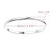 LinnaLove Fashion Shiny Thin Round Stainless Steel Bangle Bracelets for Women (1/3/5/8 Set)-Flat-Silver-1 Set