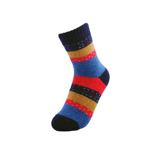 Image of JOYCA & CO. 3-5 Pairs Womens Multicolor Fashion Warm Wool Cotton Thick Winter Crew Socks