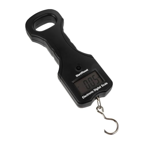30kg Handheld Electronic Hanging Scale with Hook, Black Plastic