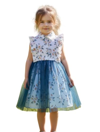 Image of Tagas Girls' Dress|Elegant Beige Baby Girl Dress with Lace Ruffles & Floral Embroidery - Long Sleeve Princess Birthday Party Dress | Comfortable & Stylish Kids Wear| PartFrock for Kids |