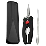 Cabilock Herramientas para Comer Tijeras y Pinzas de Inoxidable para Patas de Cangrejo Kit Práctico con Caja de Almacenamiento para Cocina y para Amantes del Buey Mar