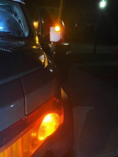iJDMTOY Bombillas LED de Espejo Lateral Ámbar para Toyota FJ Cruiser miniatura 4
