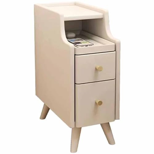Table de chevet en bois à 2 tiroirs pour optimiser les petits espaces de chambre