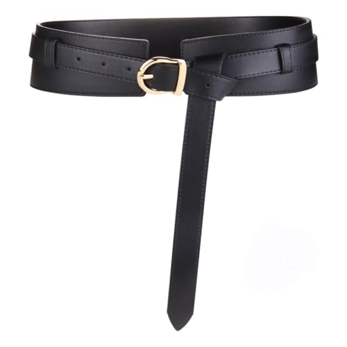 HBJWOV Wide Waistband Women's Suit Dress with Waistband Decoration Sweater Coat Waistband Belt(D)