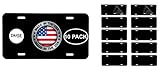 DMSE Wholesale Blank Metal Aluminium Automotive License Plate Plates Tag for Custom Design Work - 0.025 Thickness/0.5mm - US/Canada Size 12x6 MADE IN USA (Black, 10 Pack)