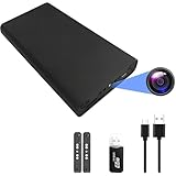 KUIYIXUE 小型カメラ スパイカメラ 監視カメラ 隠しカメラ 10000mAh のバッテリー容量をサポート モバイルバッテリー付きカメラ 55 時間連続録画 1080P 画質 介護カメラ 証拠撮影用カメラ ペットカメラ 動体検知、自動暗視機能、重力センサー、ループ録画を搭載 室内の安全防護に適したセキュリティカメラ 日本語説明書付き