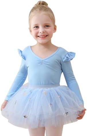 Tenue Patinage Artistique Fille Robe Tutu Ballet Pour Fille - Justaucorps Coton Avec Jupe 3 Couches - Plusieurs Coloris Jupe De Danse Fille
