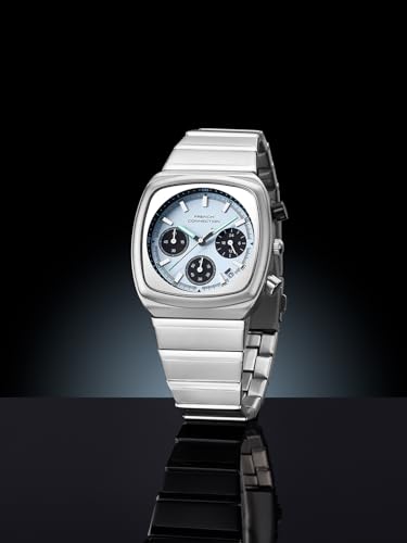 Image of French Connection Courvex Blue Dial Stainless Steel Chronograph Watch for Men - FCB21USM