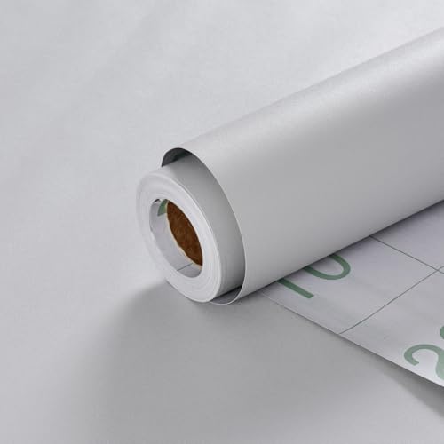 LVSHI Grey Peel and Stick Bathroom Removable Wallpaper Thicken Vinyl