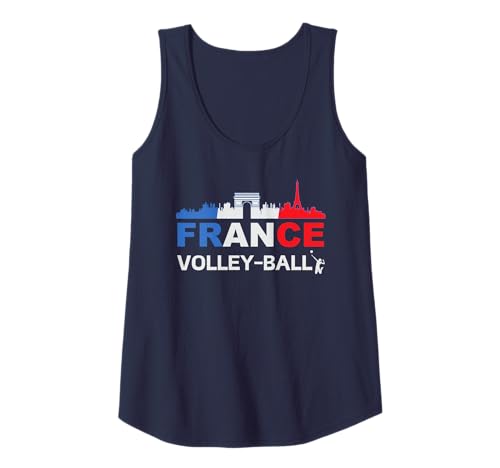 France Drapeau Volley-Ball Sport Cadeau Maillot Volley-Ball Débardeur